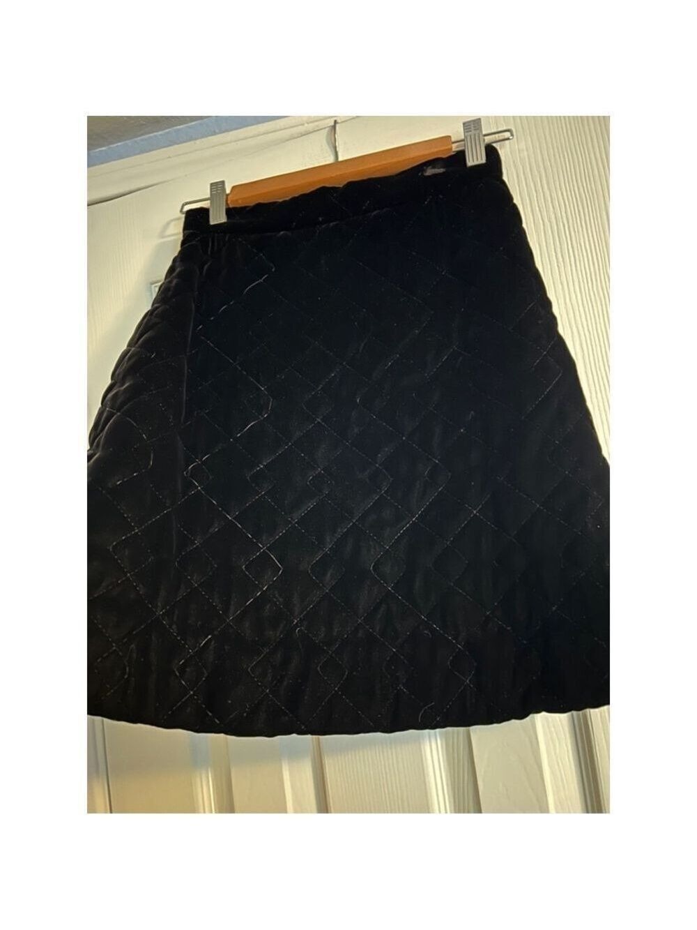 Velvet Mini Skirt Size S Black